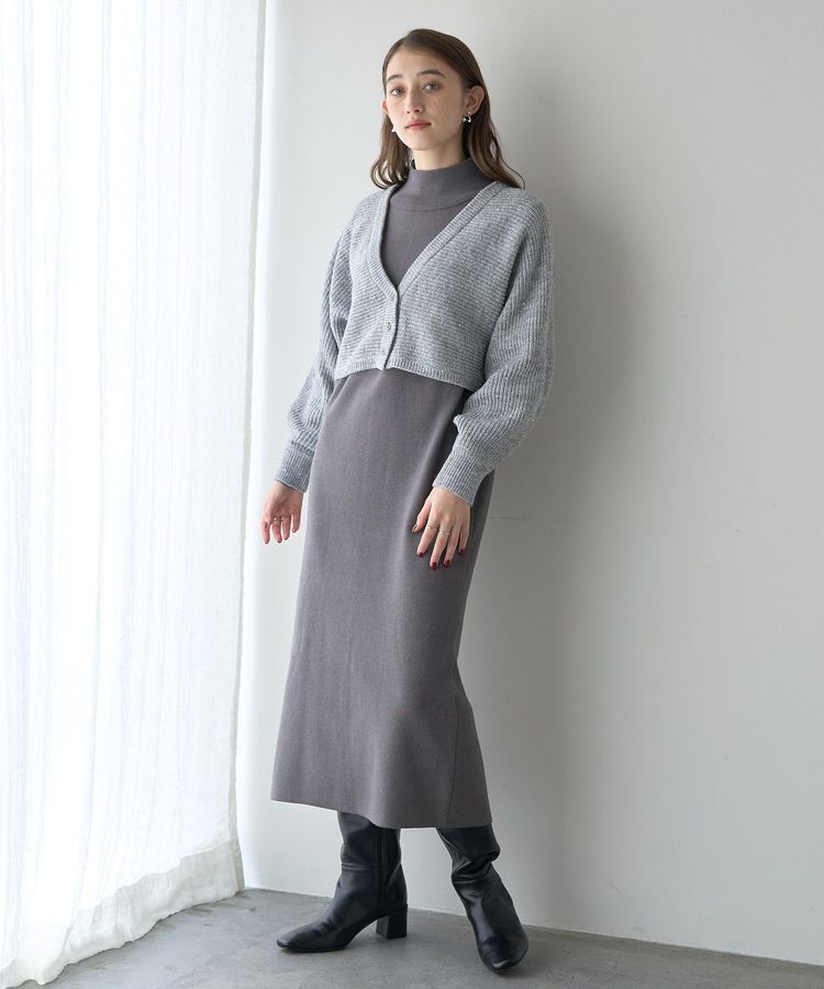 YECCA VECCA「【2点SET】マルチwayレイヤードニットワンピース」|ワンピース|