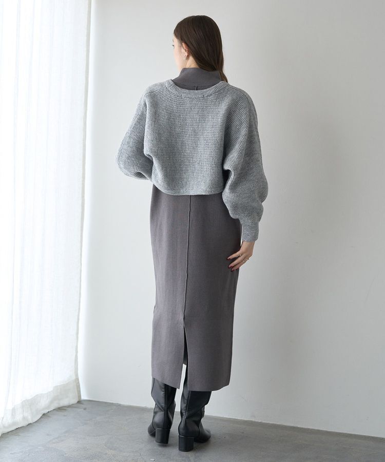 YECCA VECCA「【2点SET】マルチwayレイヤードニットワンピース」|ワンピース|