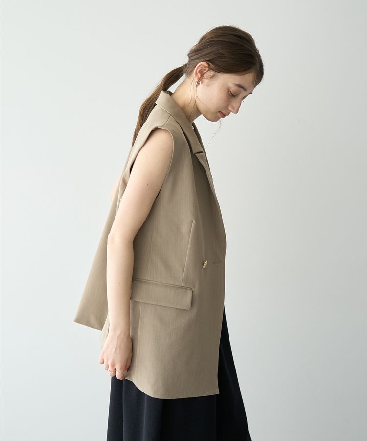 YECCA VECCA「金釦テーラードジレジャケット」|ベスト・ジレ|