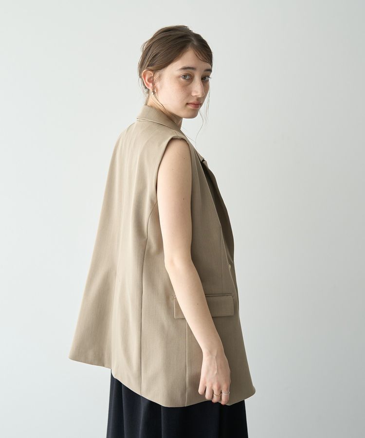 YECCA VECCA「金釦テーラードジレジャケット」|ベスト・ジレ|