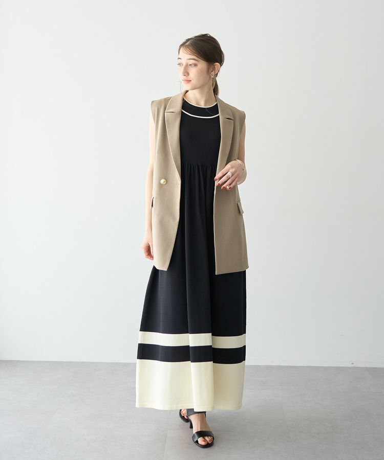 YECCA VECCA「金釦テーラードジレジャケット」|ベスト・ジレ|