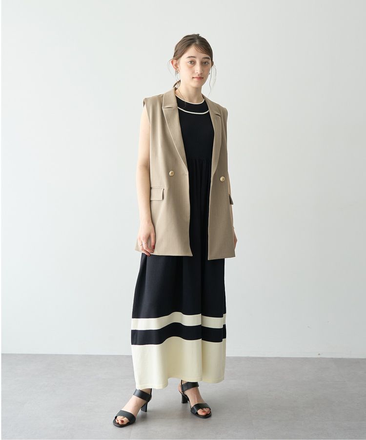 YECCA VECCA「金釦テーラードジレジャケット」|ベスト・ジレ|