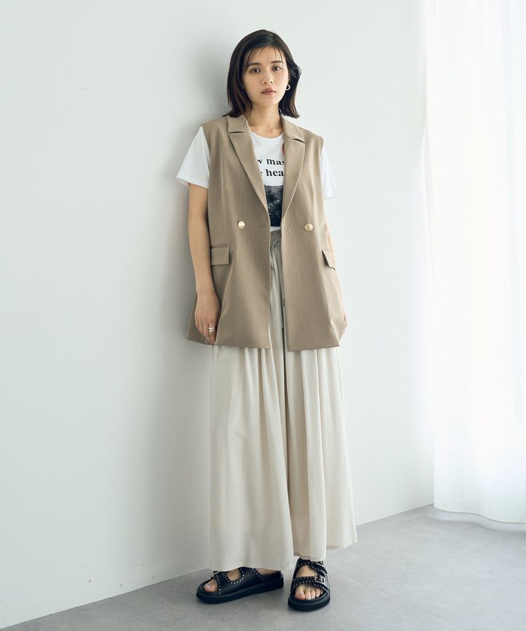 YECCA VECCA「金釦テーラードジレジャケット」|ベスト・ジレ|