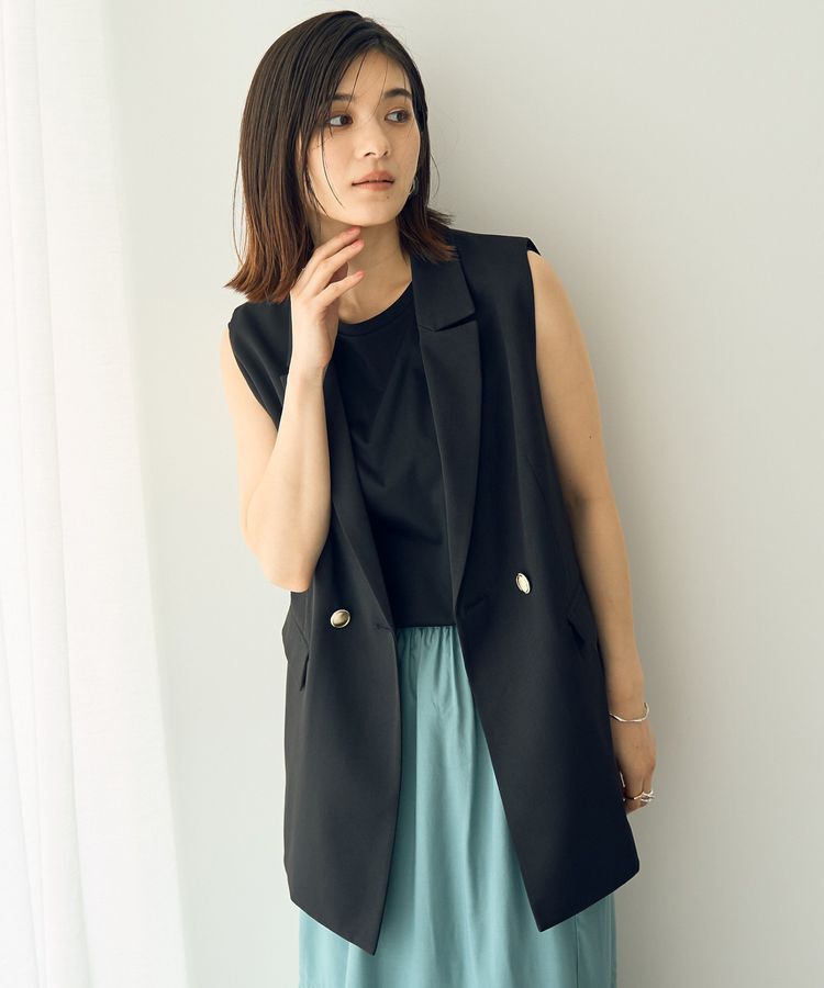 YECCA VECCA「金釦テーラードジレジャケット」|ベスト・ジレ|
