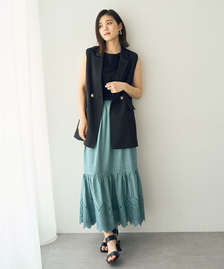 YECCA VECCA「金釦テーラードジレジャケット」|ベスト・ジレ|