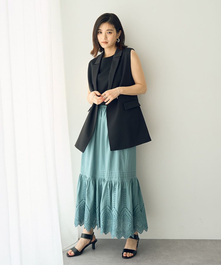 YECCA VECCA「金釦テーラードジレジャケット」|ベスト・ジレ|