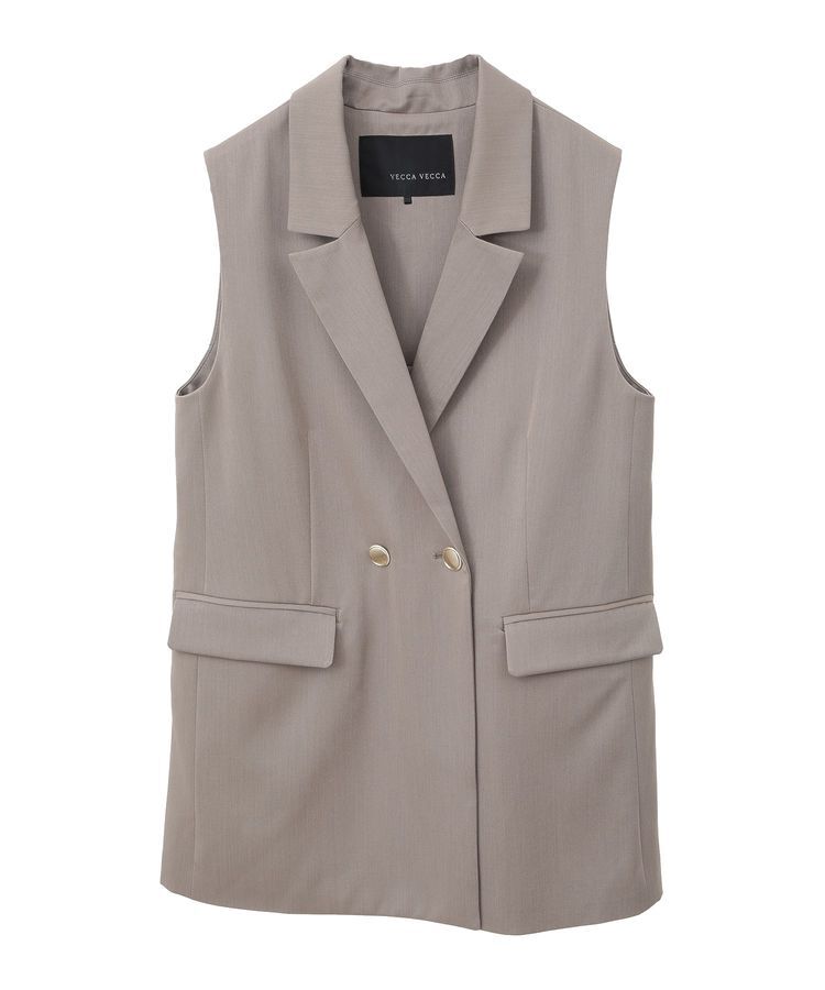 YECCA VECCA「金釦テーラードジレジャケット」|ベスト・ジレ|