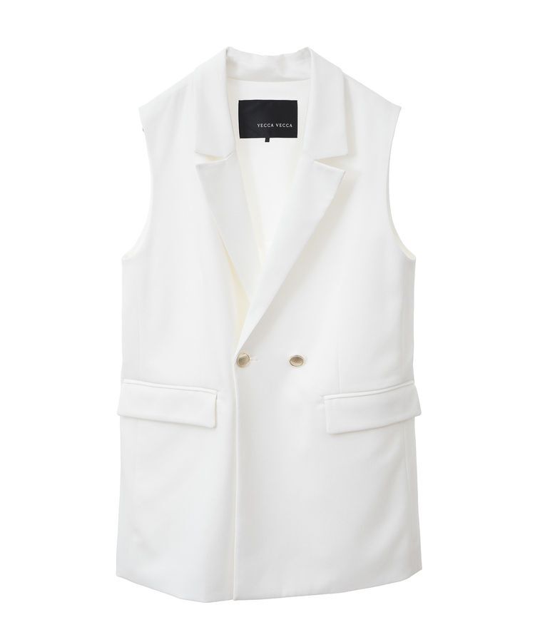 YECCA VECCA「金釦テーラードジレジャケット」|ベスト・ジレ|