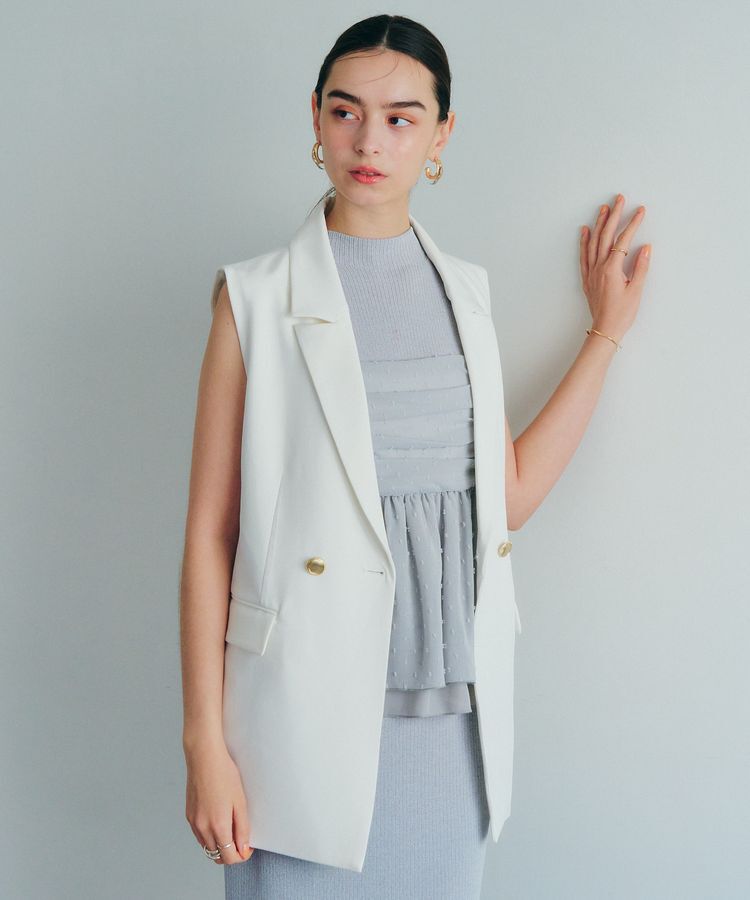 YECCA VECCA「金釦テーラードジレジャケット」|ベスト・ジレ|