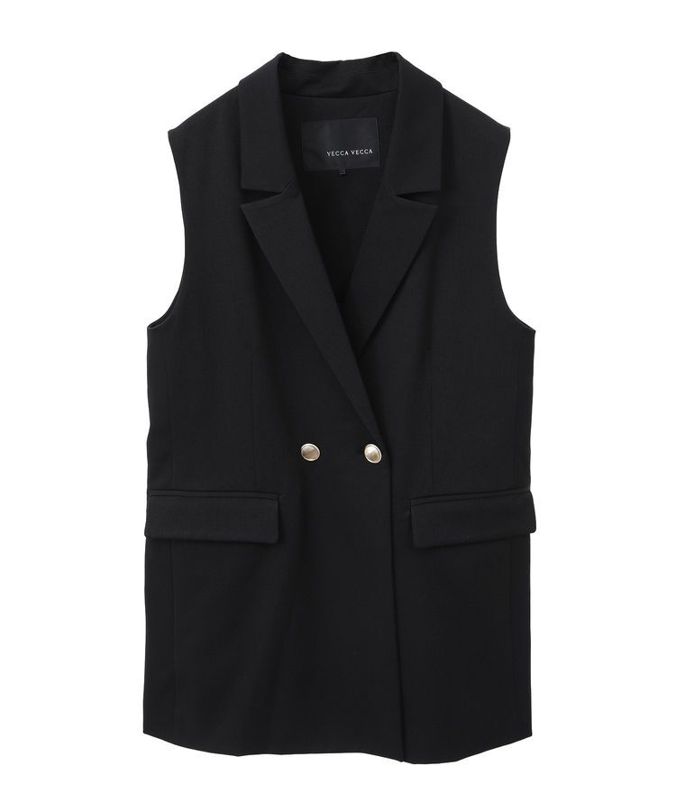 YECCA VECCA「金釦テーラードジレジャケット」|ベスト・ジレ|