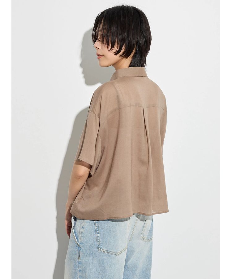 GARAGE OF GOOD CLOTHING「【日本製】ボイルローンハーフスリーブブラウス」|シャツ・ブラウス|