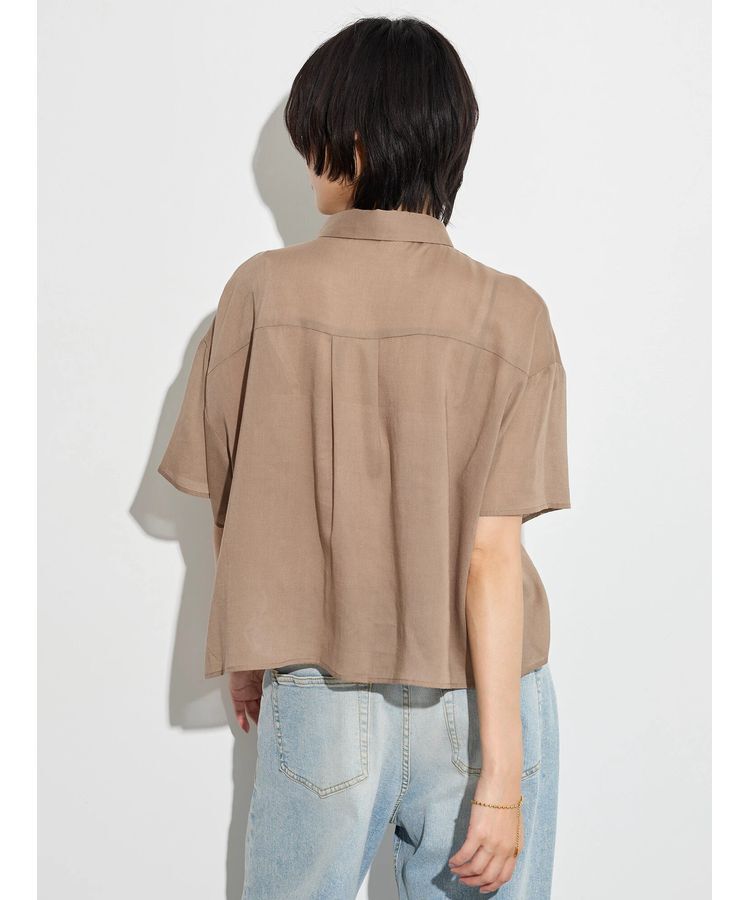 GARAGE OF GOOD CLOTHING「【日本製】ボイルローンハーフスリーブブラウス」|シャツ・ブラウス|