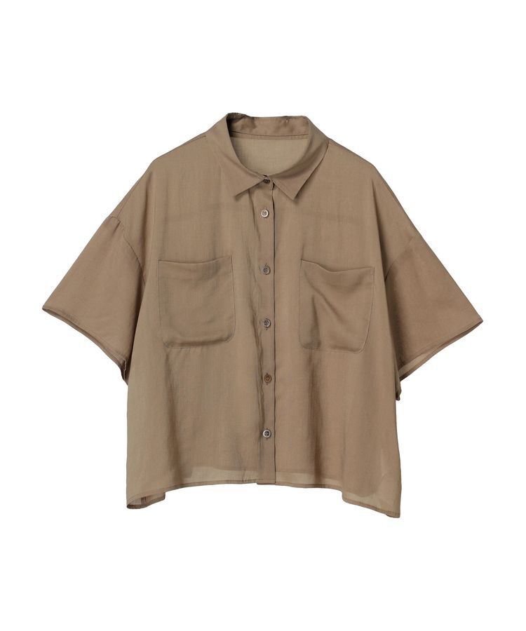 GARAGE OF GOOD CLOTHING「【日本製】ボイルローンハーフスリーブブラウス」|シャツ・ブラウス|