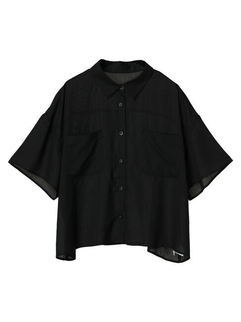 GARAGE OF GOOD CLOTHING「【日本製】ボイルローンハーフスリーブブラウス」|シャツ・ブラウス|