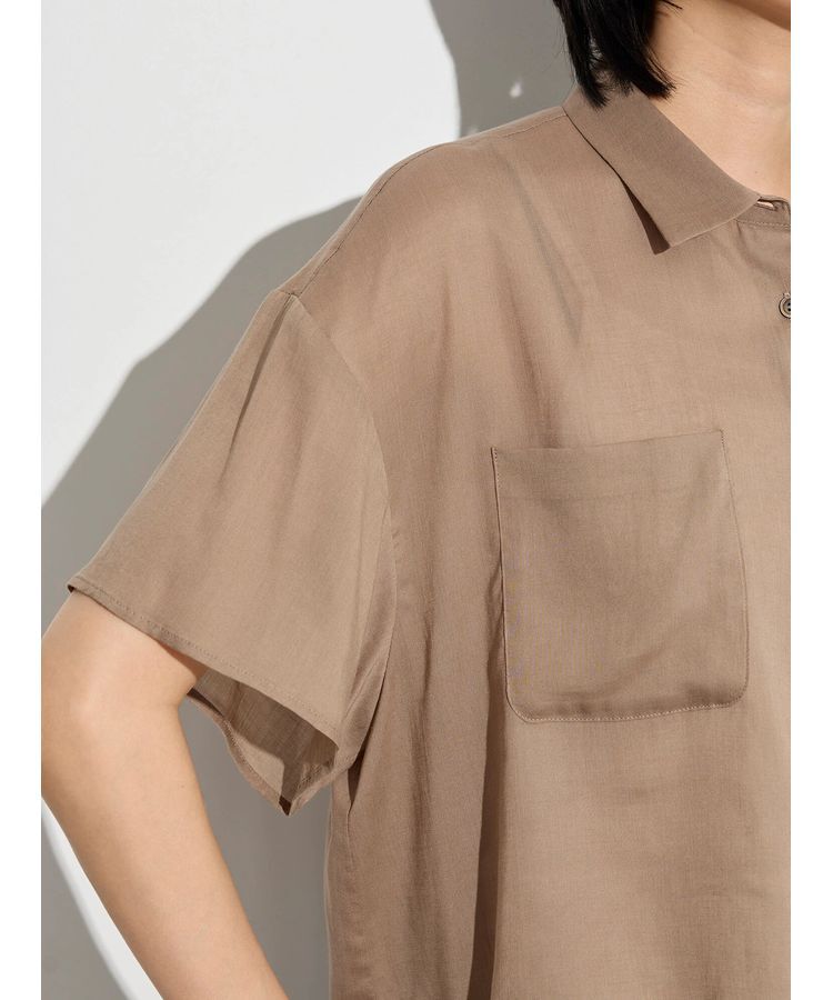 GARAGE OF GOOD CLOTHING「【日本製】ボイルローンハーフスリーブブラウス」|シャツ・ブラウス|