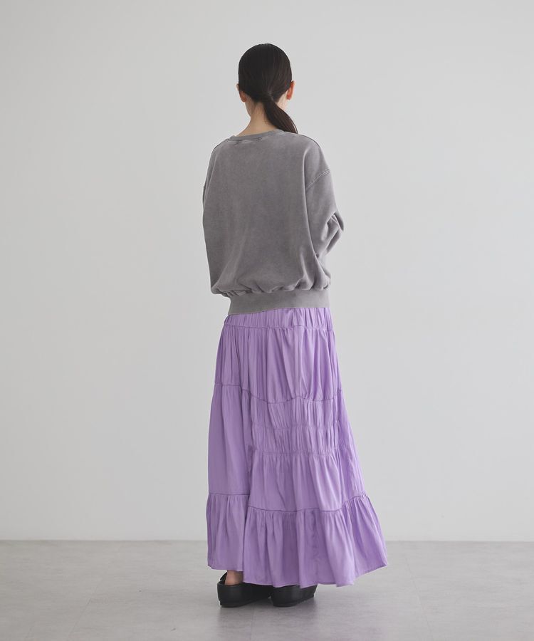 GARAGE OF GOOD CLOTHING「サテンティアードスカート」|フレア|