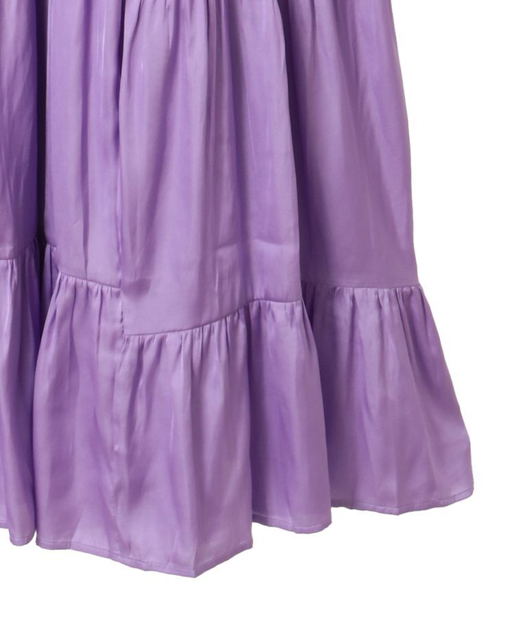 GARAGE OF GOOD CLOTHING「サテンティアードスカート」|フレア|