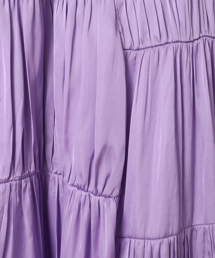 GARAGE OF GOOD CLOTHING「サテンティアードスカート」|フレア|