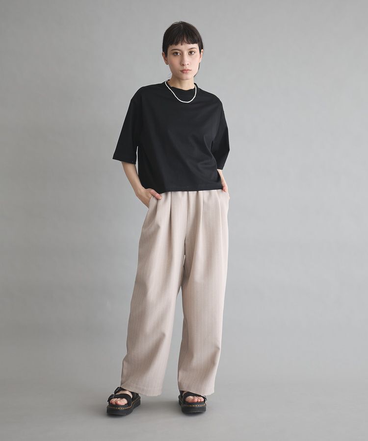 GARAGE OF GOOD CLOTHING「モックネック6分袖プルオーバー」|Tシャツ・カットソー|Black