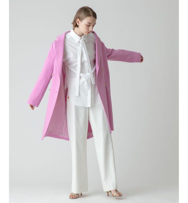 allureville「ダブルクロスチェスターコート」|ダッフルコート|