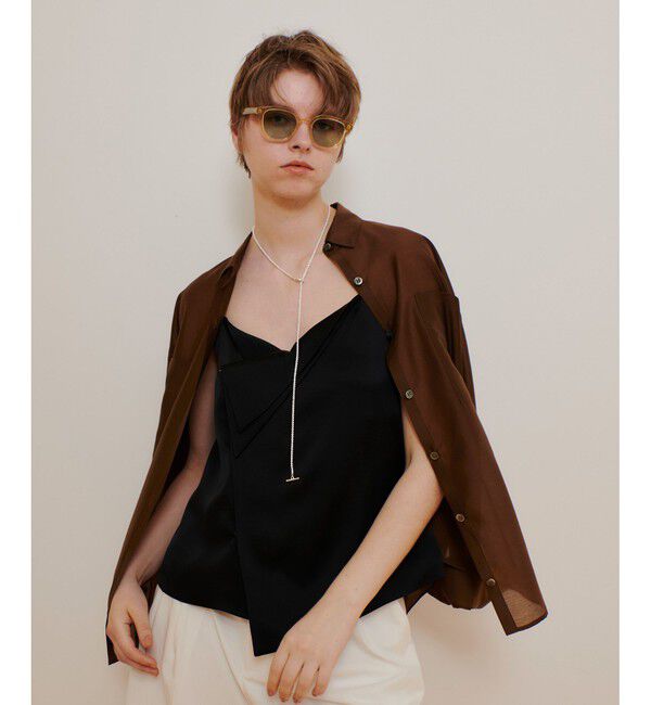 allureville「サテンアシメキャミブラウス」|シャツ・ブラウス|