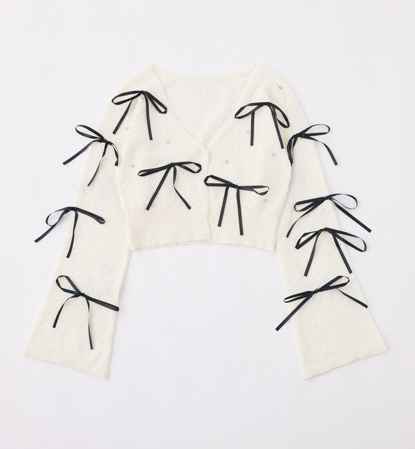  「リボンいっぱいカーディガン」|ニット・セーター|