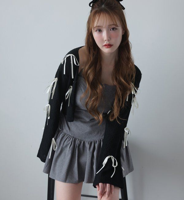  「リボンいっぱいカーディガン」|ニット・セーター|