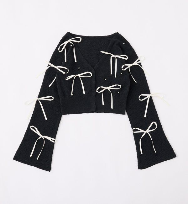  「リボンいっぱいカーディガン」|ニット・セーター|