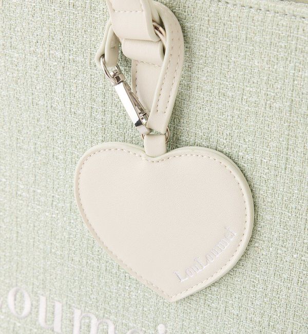  「【LouLoumei】ハートチャーム付きトートバッグ/自立可能/WEB限定」|ショルダー・メッセンジャー|