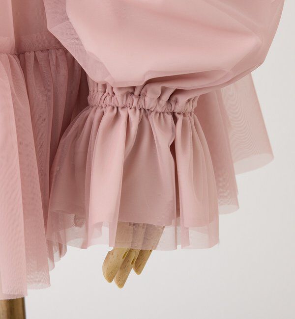  「シアー肩リボンチュニック」|シャツ・ブラウス|