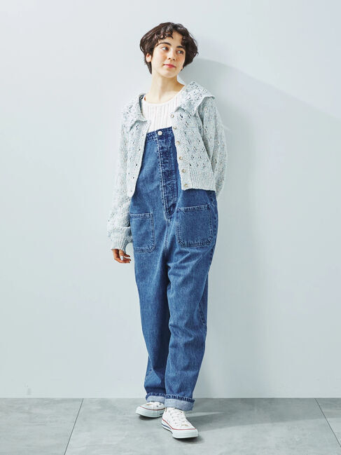 Samansa Mos2「テープヤーンラウンドカラーカーディガン」|カーディガン|