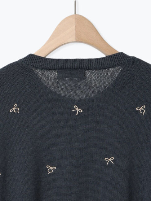 Samansa Mos2「リボン刺繍カーディガン」|カーディガン|