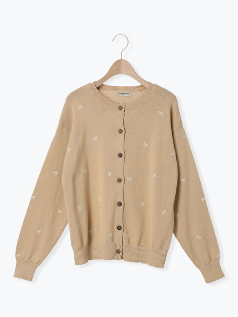 Samansa Mos2「リボン刺繍カーディガン」|カーディガン|