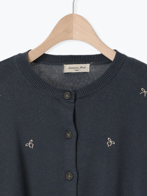 Samansa Mos2「リボン刺繍カーディガン」|カーディガン|