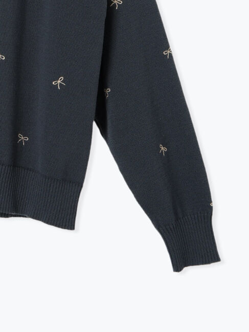 Samansa Mos2「リボン刺繍カーディガン」|カーディガン|