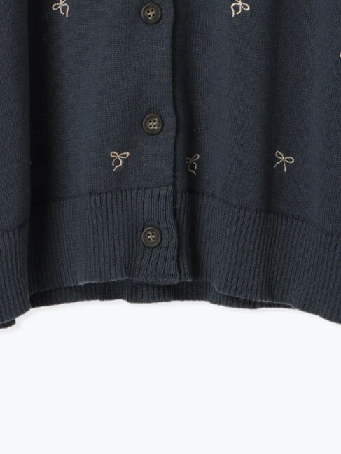 Samansa Mos2「リボン刺繍カーディガン」|カーディガン|