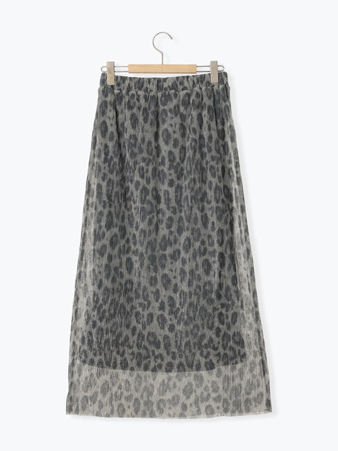 Samansa Mos2 blue「ラメプリーツアソート柄スカート」|スカート|