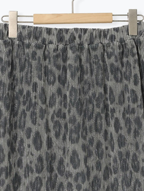 Samansa Mos2 blue「ラメプリーツアソート柄スカート」|スカート|