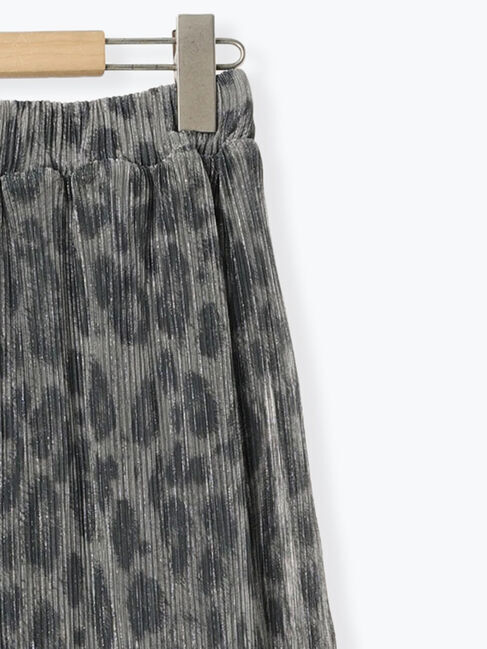 Samansa Mos2 blue「ラメプリーツアソート柄スカート」|スカート|