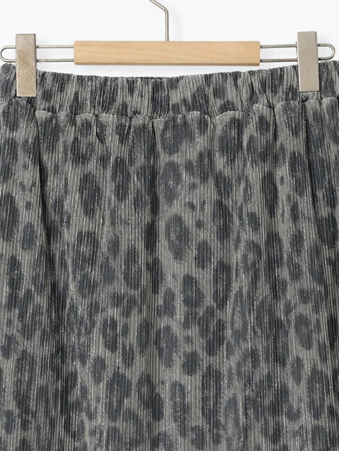 Samansa Mos2 blue「ラメプリーツアソート柄スカート」|スカート|