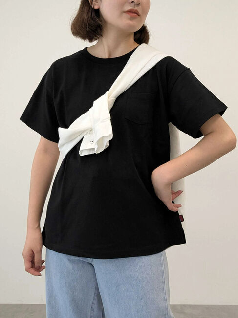 Samansa Mos2「【USAコットン】Tシャツ」|Tシャツ・カットソー|ブラック