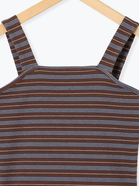 Samansa Mos2 blue「マルチボーダータンク」|Tシャツ・カットソー|