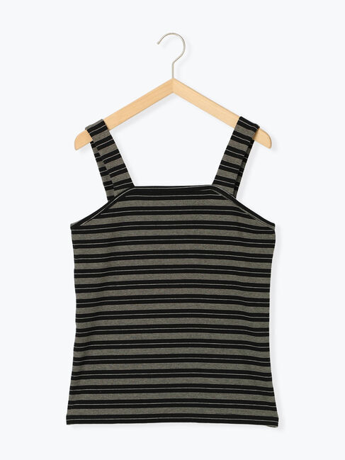 Samansa Mos2 blue「マルチボーダータンク」|Tシャツ・カットソー|