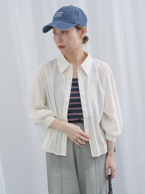 Samansa Mos2 blue「マルチボーダータンク」|Tシャツ・カットソー|