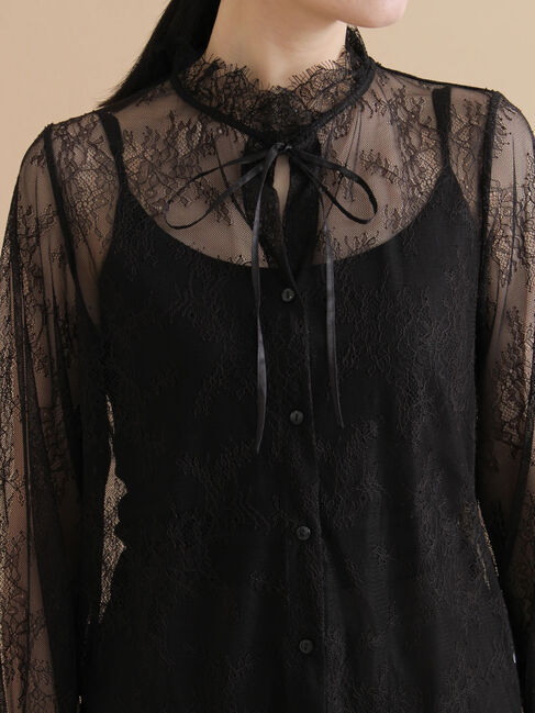 sm2rhythm「レースボウタイブラウス」|シャツ・ブラウス|