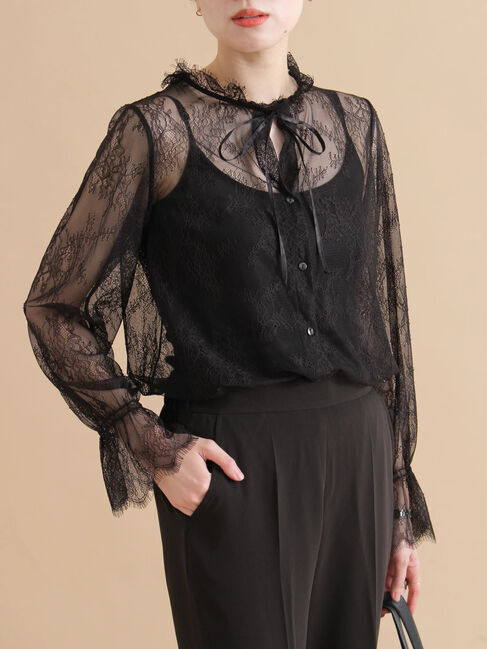 sm2rhythm「レースボウタイブラウス」|シャツ・ブラウス|