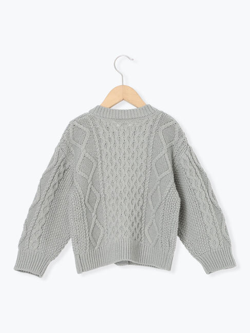 Samansa Mos2 Lagom「【マシンウォッシャブル】ケーブルニットカーディガン」|カーディガン|