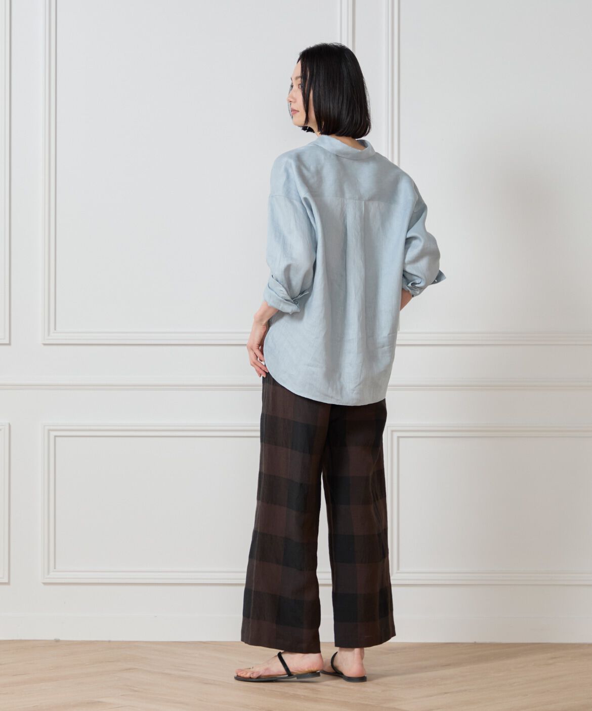 7-IDconcept.「《大きいサイズ》リネンシャツ」|シャツ・ブラウス|