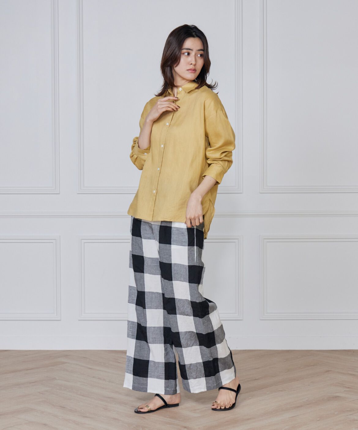 7-IDconcept.「《大きいサイズ》リネンシャツ」|シャツ・ブラウス|