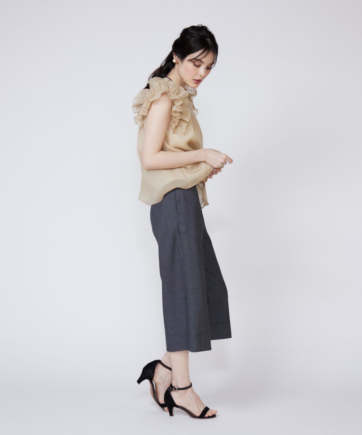 Maglie le cassetto「シアーフリルブラウス」|シャツ・ブラウス|